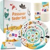 Passover Disposable Seder Plate Set - Ten Plagues Design -