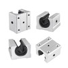 CNCMANS 4x SBR16UU 16 mm Aluminium Open Linear Bearings, Sliding