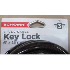 SCHWINN SW78927A STEEL CABLE KEY LOCK