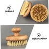 WOONEKY Round Handle Bath Brush Electric Shower Cleaning Brush Portable
