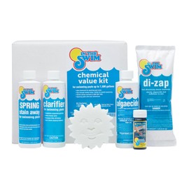 In The Swim Basic Swimming Pool Chemical Value Kit – for Above Ground and In-Ground Pools – Treats Up to 7,500 Gallons