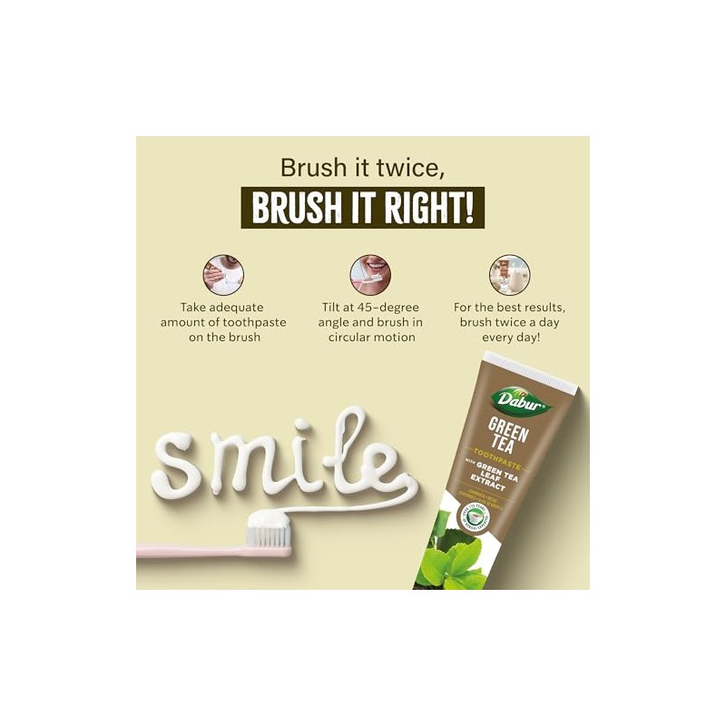 Dabur Organic Green Tea Toothpaste | 100 ml | Everyday
