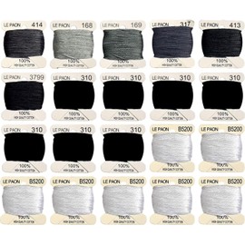 Embroidery Floss bobbins - Cross Stitch Threads - Friendship Bracelets Floss - Crafts Floss - 20 Bobbins Per Pack Embroidery Floss, Beaver Gray Gradient