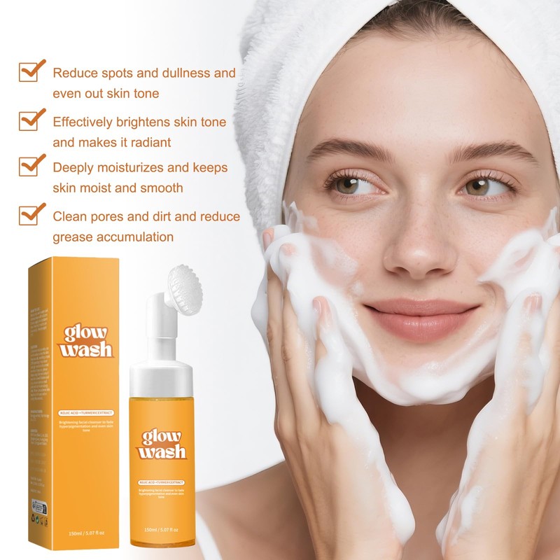 Turmeric Face Wash 150ml Turmeric Facial Cleanser Deep Cleansing Foaming