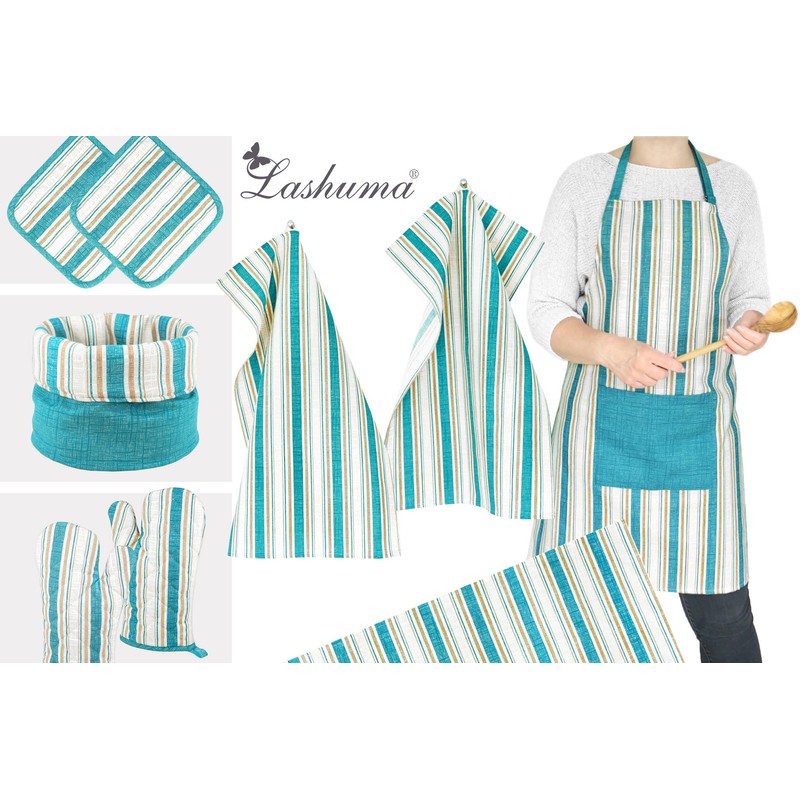 Lashuma Tablecloth Blue High-Quality Square Table Linen 80 x 80