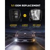 LED Fog Lights Compatible with 2013-2018 Dodge Ram 1500, 2019-2024