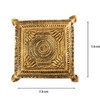 Tarini Gallery Brass Handcarved Chowki Small Stool Bajot elevated Engraved