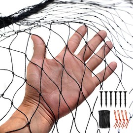 RATSTONE Bird Protection Net, Bird Net, Bird Protection Nets (7.5 m x 7.5 m), 25 mm Net, Extra Strong Woven Net, Bird Net, Fruit Tree Net, Cat Net, Dense Leaf Net, Cable Ties, Reusable