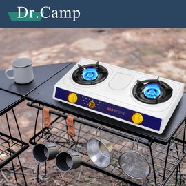 Dr.Camp 2 Burner Camping Stove with white color