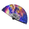 Generic W Abanico De Mano Plegable Rave Grande Con Efectos