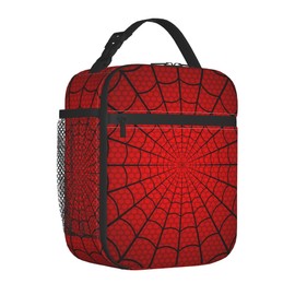 Kids Lunch Bag Lunch Box for Boys Girls Women Men, Reusable Insulated Lunch Tote Bag, Thermal Cooler Sack Food Handbags High Capacity for School Work Travel Picnic (Spider)