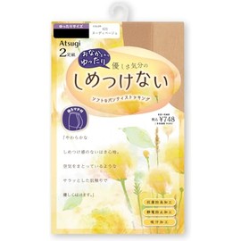 Atsugi PS68552P Women's Stockings, No Tightening, Loose Fit Around Your Stomach, Gentle Feeling, nude beige