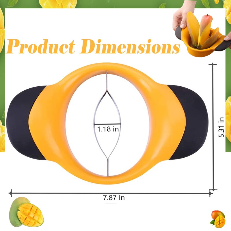 Pwireless Mango Slicer Peeler Cutter Splitter Pitter Divider with Stainless