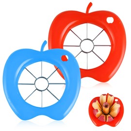 LAJUP 2 x Apple Slicer - 3 in 1 Stainless Steel Fruit Corer, Apple Cutter - Easy Grip Apple Chopper & Apple Slicer - Fruit Cutter & Apple Splitter