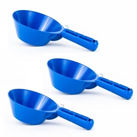 3 x PVC Construction Plastic Scoop, pan 170mm (6.69") Plaster, Water, Hand Tools (3KSC)