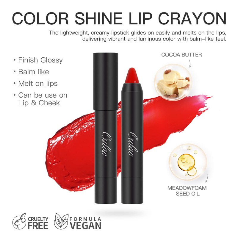 Oulac Lipstick Pen-Tinted Lip Balm, Nourishing Lipstick for an Even