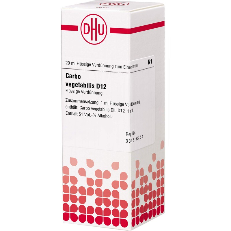 DHU Carbo Vegetabilis D12 Dilution, 20 ml Solution