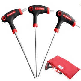 JONMON Bike Hex Allen Key Wrench - 4/5/6mm Bicycle T-Handle Hex Key Set with Ball End for Bike Pedal Handlebar Disc Brake Mount Repair