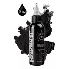 RADIANT COLORS Tinta Profesional Para Tatuar Radiant Real Black 2oz Tattoo
