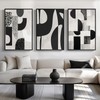 Cuspin Framed Black & White Abstract Wall Art Set, 3