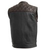 First Mfg Co Downside Men's Leather Vest: Diamond Cowhide, Conceal