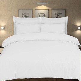 Indus Textiles 100% Egyptian Cotton Duvet Cover Sets 200 Thread White-Single