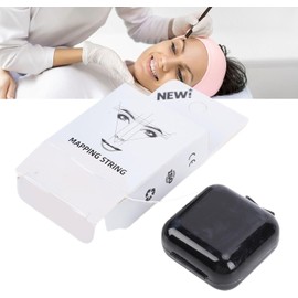 Pongnas Hilo de Mapeo de Cejas, Hilo Medidor de Microblading Preentintado con Pautas Controladas para Marcar Cejas Simétricamente Precisas (Blanca)