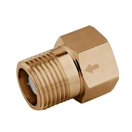 BesNPT Brass 1/2" Female to 1/2" Male Check Valve One-Way Non-return Prevent Water Backflow Preventer (Pack of 2)