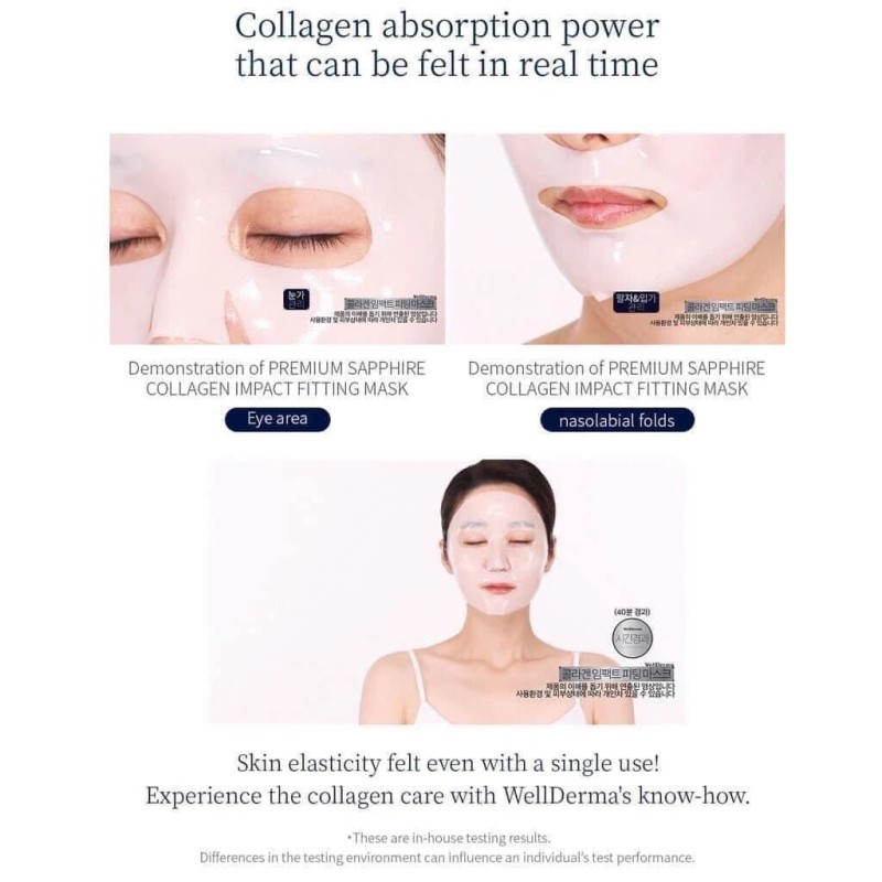 WellDerma Premium Sapphire Collagen Impact Fitting Mask 25g x 4ea
