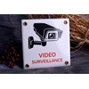 Video Surveillance Sign 12x12 cm | Enamel plaque | Home