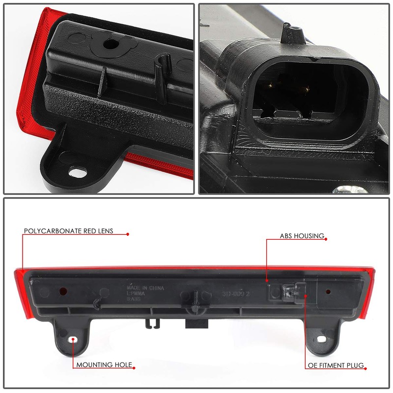 DNA MOTORING 3BL-GMCD00-3DG2-LED-RD Red Lens 3D LED High Mount 3rd