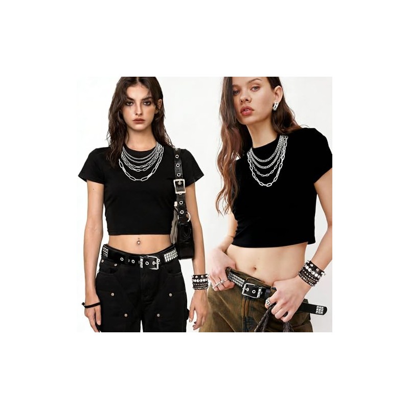 Juego de 31 piezas de disfraz punk para mujer, disfraz