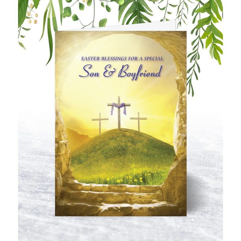 Son & Boyfriend Religious Easter Card - Christian Easter Card
