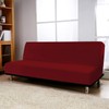 FIGOOO Sofa Cover without Armrests, 3-Seater Elastic Sofa Cover, Armless,