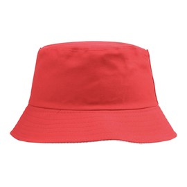 Buzz Selection CAP208 Women's Bucket Hat, Hat, Gardening, Casual, Plain, Pattern, UV Rays, UV, red