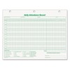 TOPS 3284 Daily Attendance Card, 8 1/2 x 11, Green;