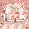 70th Birthday Decorations for Women 152PCS Rose Gold 70th Birthday