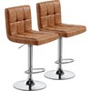Yaheetech Bar Stools Set of 2, PU Leather Swivel Barstools,