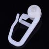 Rolling Curtain Clips White Plastic Curtain Hooks for Track Type