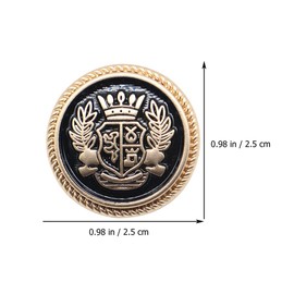 EXCEART 16 Piezas Antiguo Metal Blazer Botones Ropa Botón Retro Costura Botón Redondo Metal en Forma de Botón para Abrigo Uniforme Camisa Traje Y Chaqueta