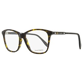 Alexander McQueen Square Eyeglasses AM0191O 002 Havana 54mm 191