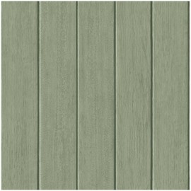 Full Roll - Painted Wood Panel Green Wallpaper - Contemporary Versatile Sophisticated Plank - 10.05m x 53cm Roll - Washable Peelable Paste The Paper - Bedroom Living Room