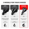 Comfortable Bike Seat, Breathable Memory Foam Padded Wide Bicycle Saddle