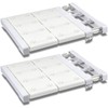 Gerrii 2 Pcs Closet Tension Shelf Rod Expandable Shelf Locker