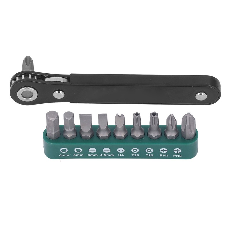 11Pcs Mini Screwdriver Set 1/4in Pocket Micro EDC Tool Ratchet