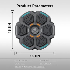 VZH Musical Boxing Machine, Wall Mounted Smart Bluetooth Boxing Trainer with Gloves, Home Exercise and Agility Training Equipment for Kids and Adults