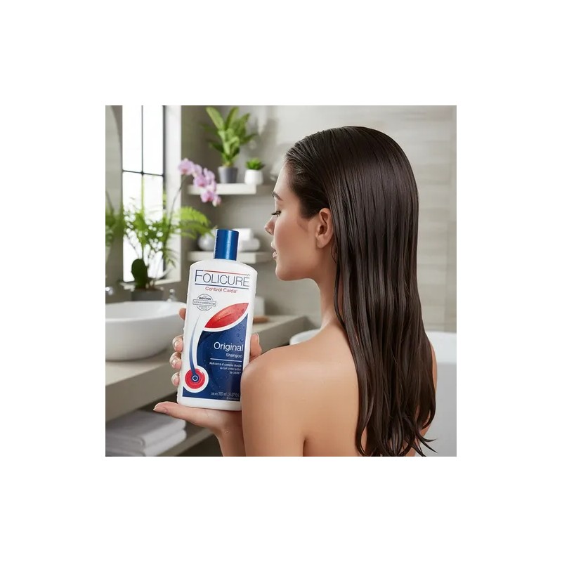 2 Pzs Folicure Shampoo Original 700ml