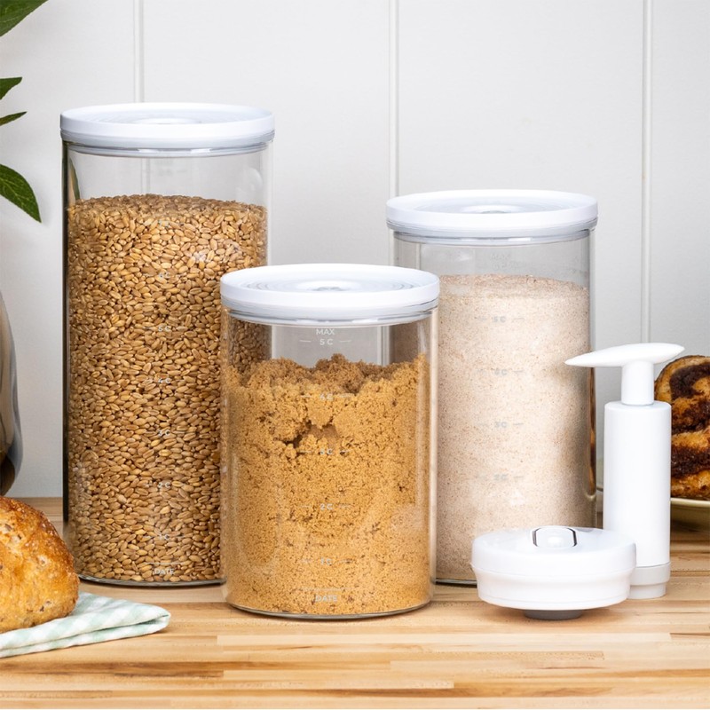 Nutrimill Glass Vacuum Seal Containers - Set of 3