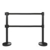 Lukso LUK40SDB Black 40" ADA Compliant Stanchion with Dual 10'