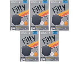 [タマガワエーザイ] （5個セット） フィッティ スタイルフィットプラス 立体 7枚入り ダークグレー ふつうサイズ マスク